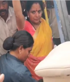 Tension in Khammam: Kalvakuntla Kavitha Arrested During Protest Over Velugumatla Bhoodan Lands