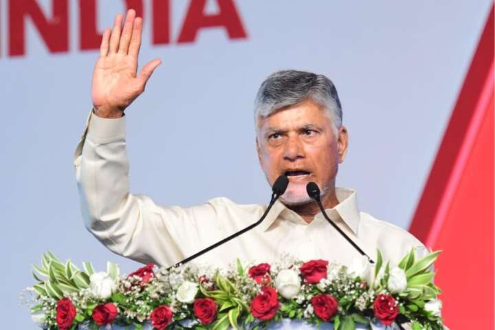 Chandrababu Naidu Lays Foundation Stone for ₹1.36 Lakh Crore ArcelorMittal Nippon Steel Plant in Anakapalli..