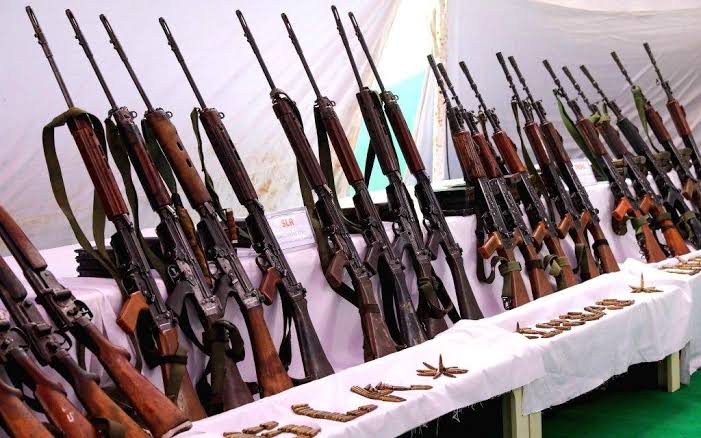 130 Maoists with 124 weapons surrender in Telangana..