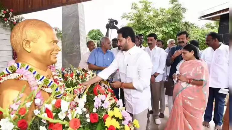 Jagan Pays Tribute to YSR on His 77th Birth Anniversary