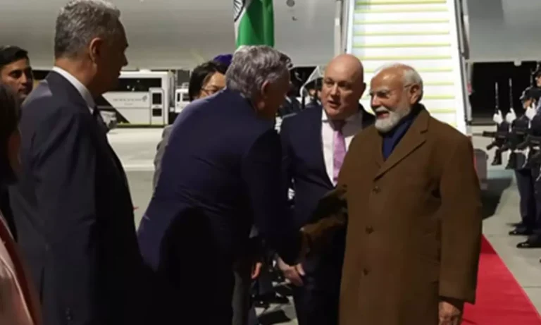 PM Modi Arrives in New Zealand for Historic Visit, Received by PM Christopher Luxon