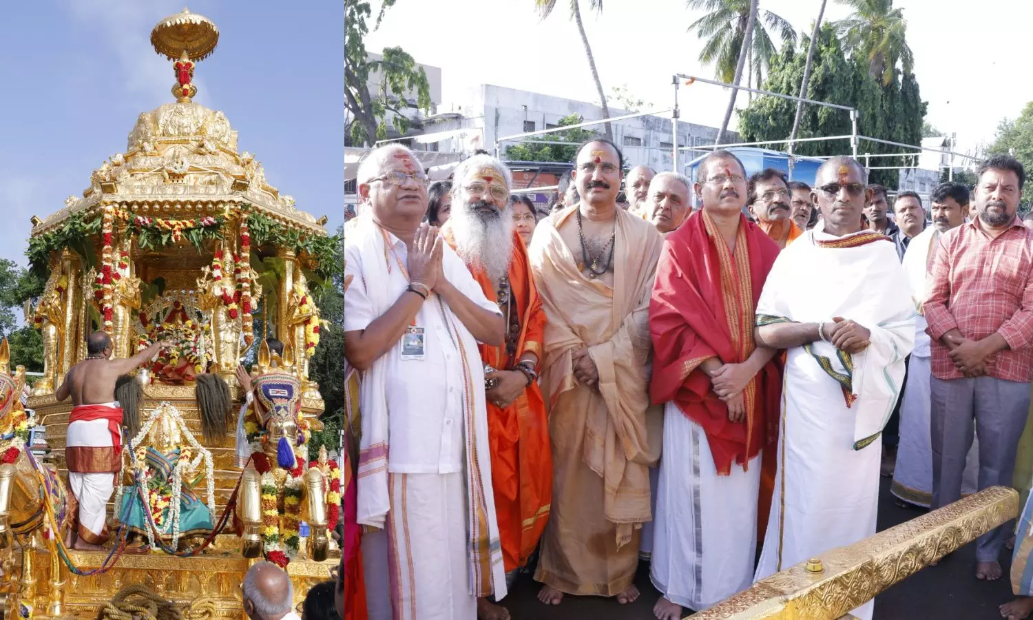 Srisailam Temple Holds Grand Golden Chariot Festival on Arudra Nakshatram