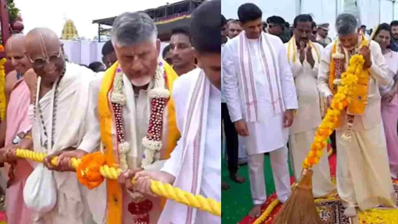 Chandrababu Naidu Launches ISKCON’s First Jagannath Rath Yatra in Amaravati