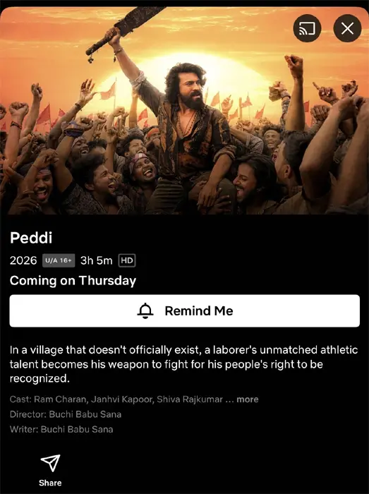 ‘Peddi’ to Stream on Netflix with Final Edited Version