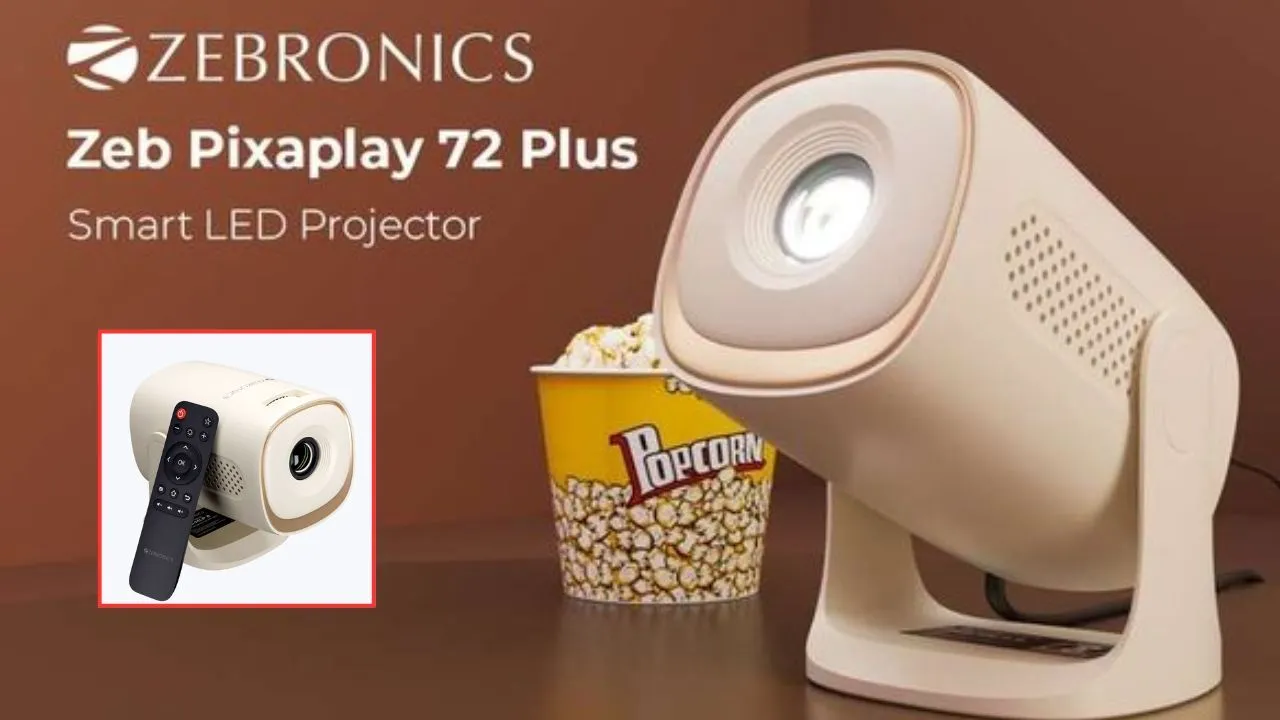 Zebronics Launches Zeb-PixaPlay 72 Plus Smart Projector with 120-inch Display Support