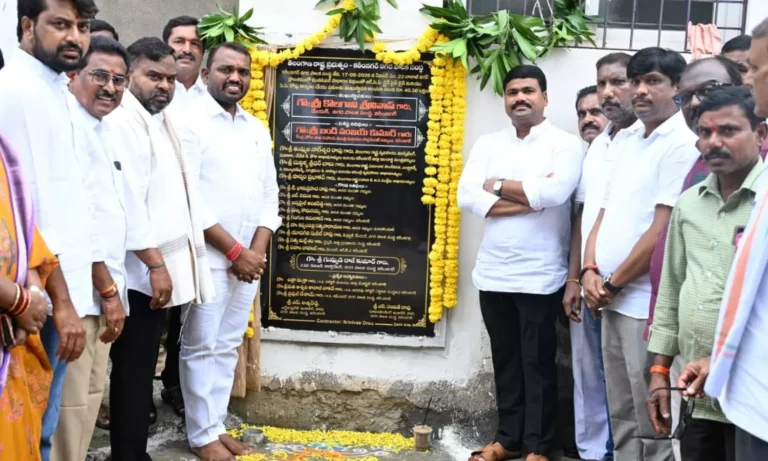 Mayor Kolagani Srinivas Lays Foundation for Drainage Works in Vidyaranyapur