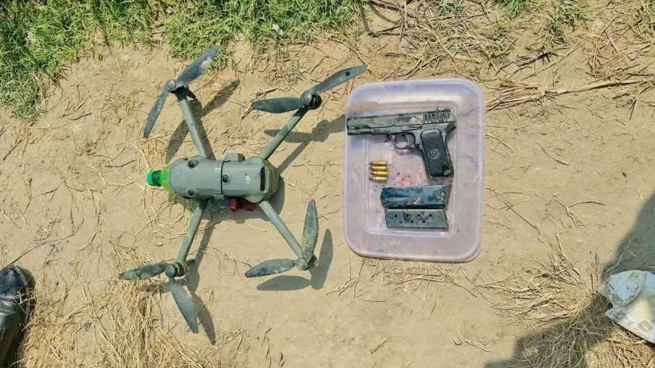 India-Pakistan Border: Drone Carrying Weapons Seized in Punjab’s Fazilka