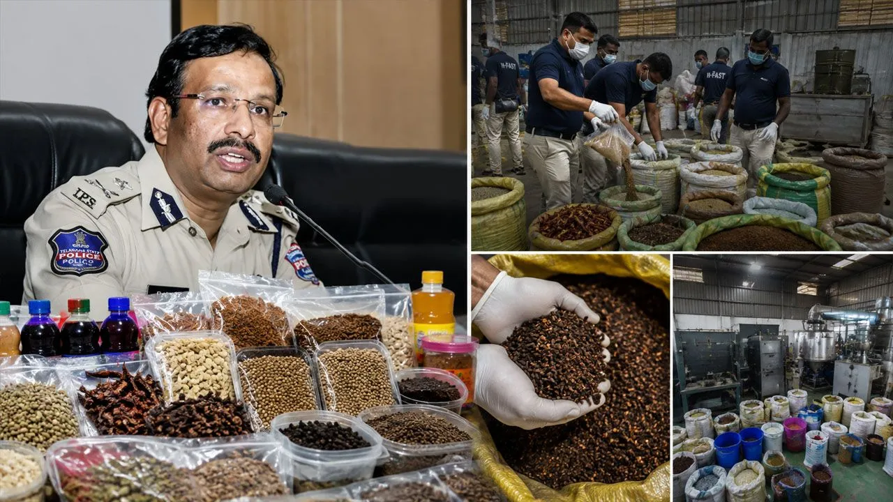 Hyderabad Spice Adulteration Racket Busted.. 114 Tonnes of Fake and Adulterated Stock Seized
