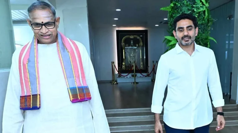 Nara Lokesh Meets Chaganti Koteswara Rao.. Focus on Moral Values in Education