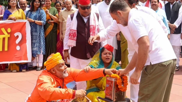 ‘Hurting religious sentiments’: Police complaints filed against Rahul Gandhi, Pappu Yadav over Ram Mandir donation theft skit