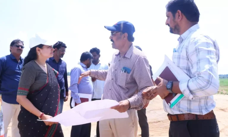 Sircilla Collector Inspects Maneru River Bund Works