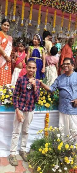 Kandi Supreeth Haril Reddy Wins Prize in Krishnashtami Competitions..