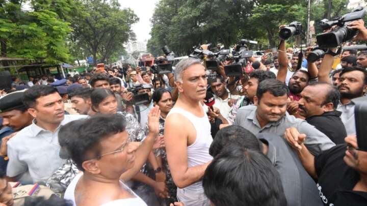 BRS leaders detained amid ruckus at Telangana Assembly entrance..
