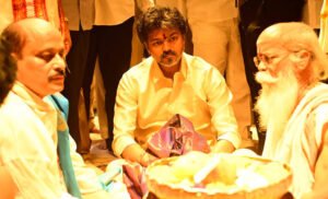 Tamil Nadu CM Vijay offers prayers at Kanaka Durga Temple in Vijayawada..