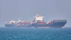 Two Singapore-registered container vessels struck in Strait of Hormuz, one sinks..