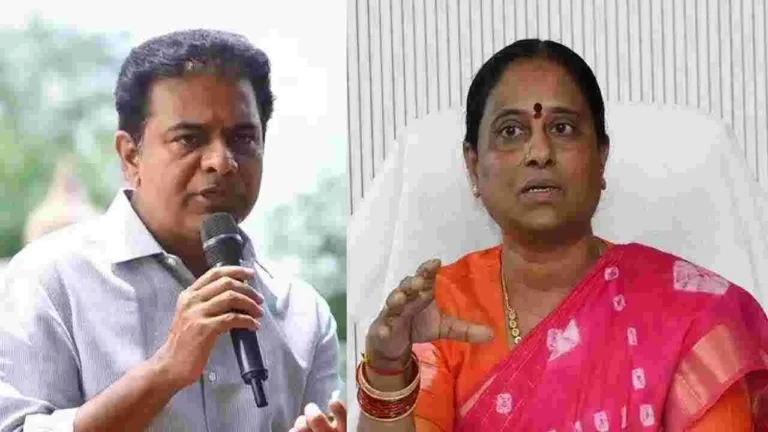 Ex-minister Konda Surekha ‘regrets’ personal remarks against K.T. Rama Rao..